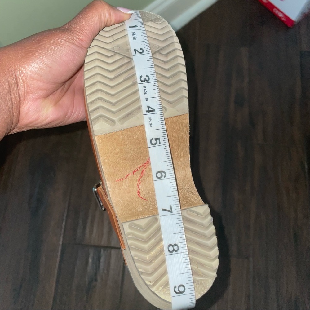 MIA Alma Clogs from Free People Cognac Brown Boho Size 37 Us 7 Ankle Strap - Picture 8 of 9